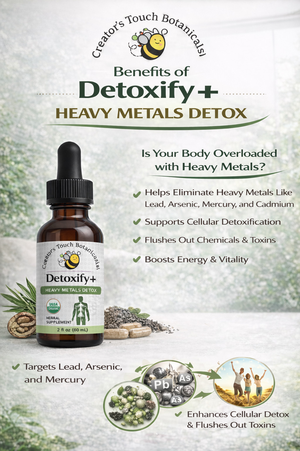 7- Whole Body Complete Detox Kit | Parasite + Heavy Metals + Liver Kidney, Lung,