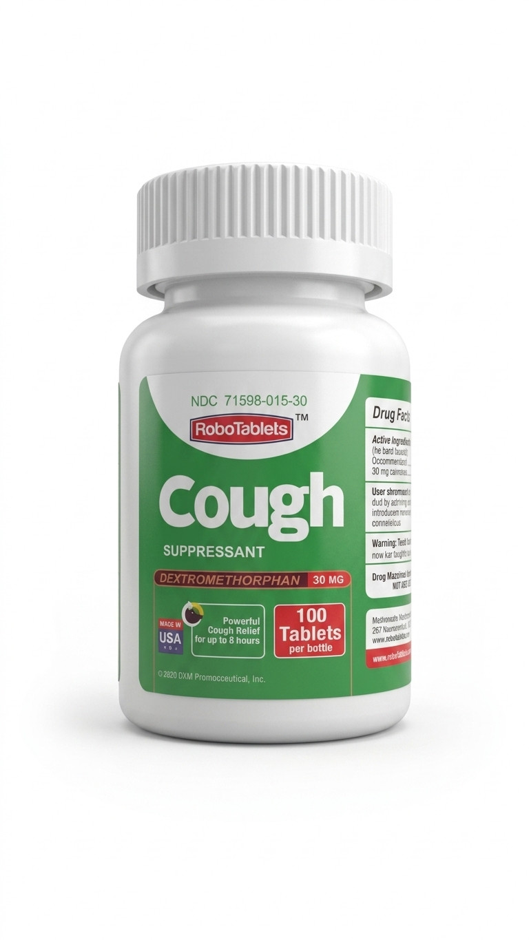 RoboTabs Cough Suppressant Dextromethorphan 30mg 100 Tablets