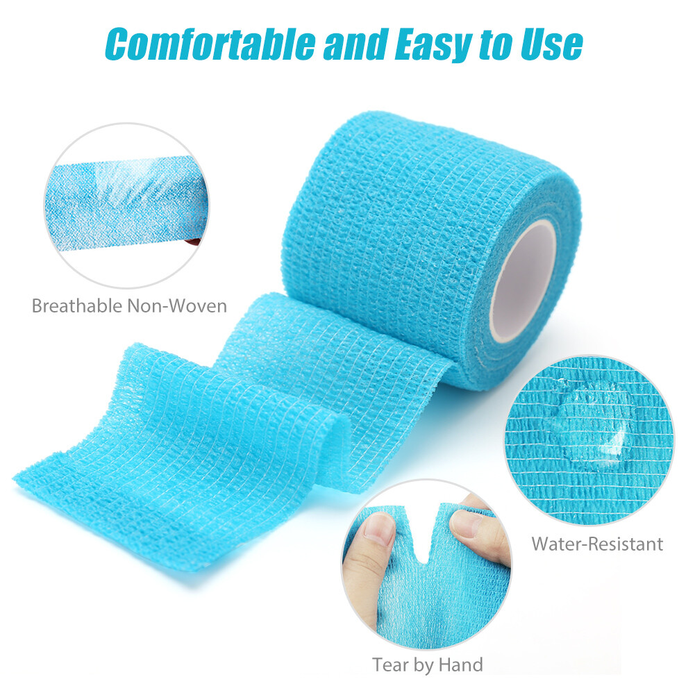 10/20 Rolls Stretch Bandage Wrap, 2/3/4 Inch x 5 Yards Cohesive Vet Tape Colors