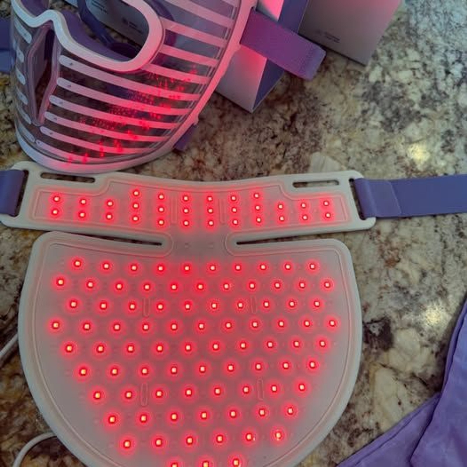 iRESTORE LED Red Light Therapy Face Mask with Neck and Chest Device