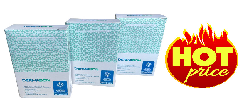 Dandruff Psoriasis Seborrheic Dermatitis 3 Pack Dermabon natural