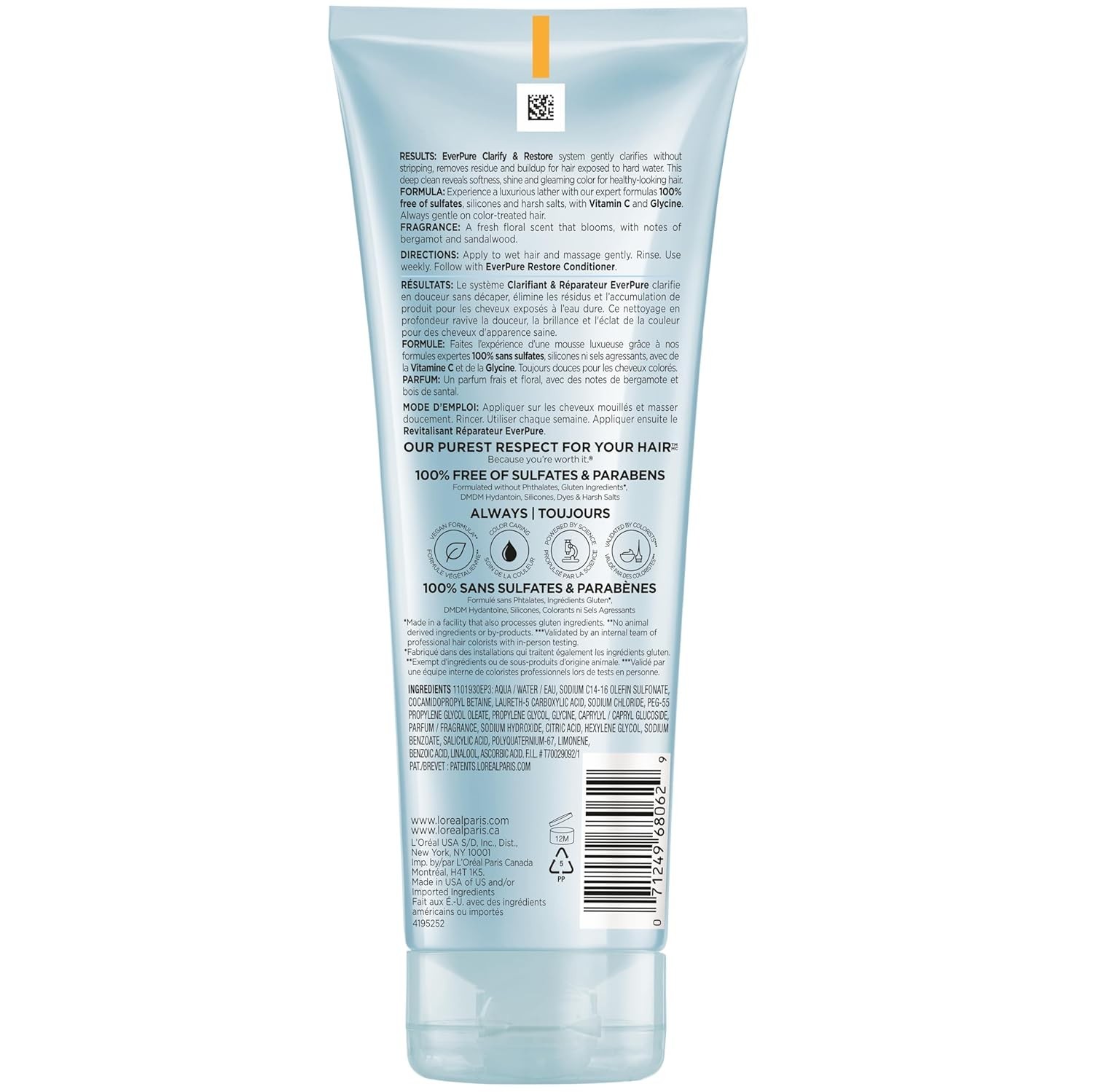 Clarify Sulfate Free Shampoo with Antioxidants Clarifying Shampoo for Hard6.8 Fl