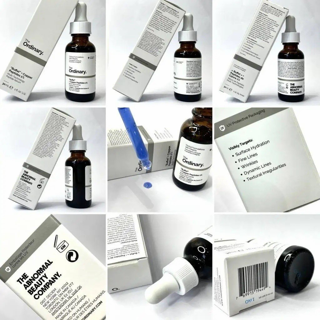 7 X The Ordinary Multi-Peptide +Copper Peptides 1%, Anti-Aging Serum for Wrinkle