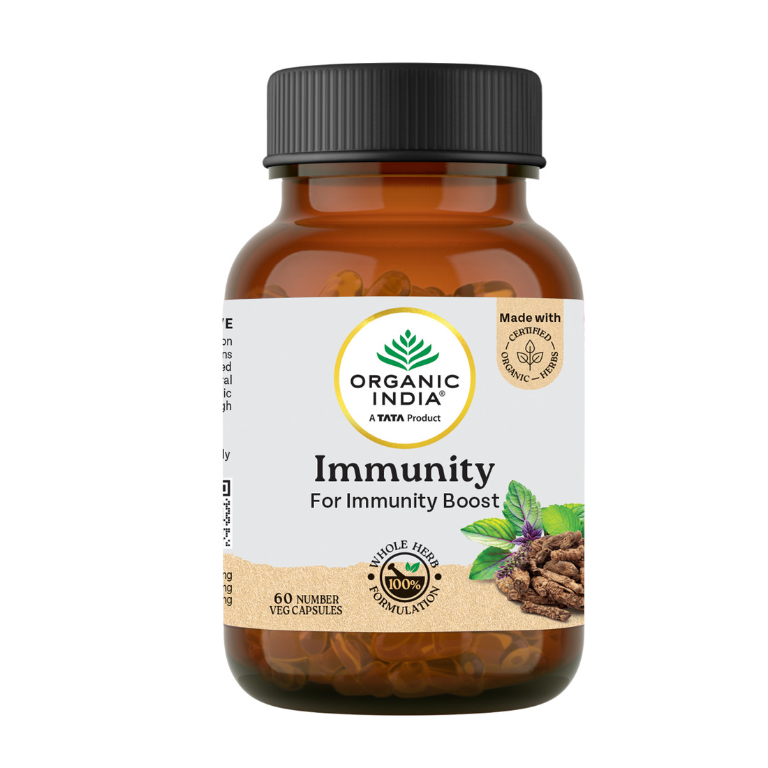 Organic India Immunity Capsules | Herbal Wellness Formula Daily Care | 100g Pack