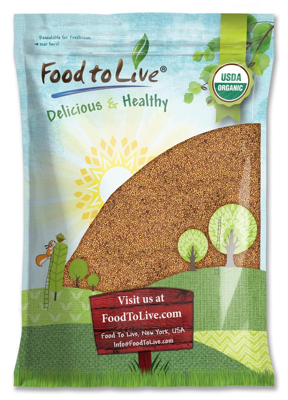 Organic Alfalfa Seeds for Sprouting – Non-GMO, Sproutable – by Food To Live