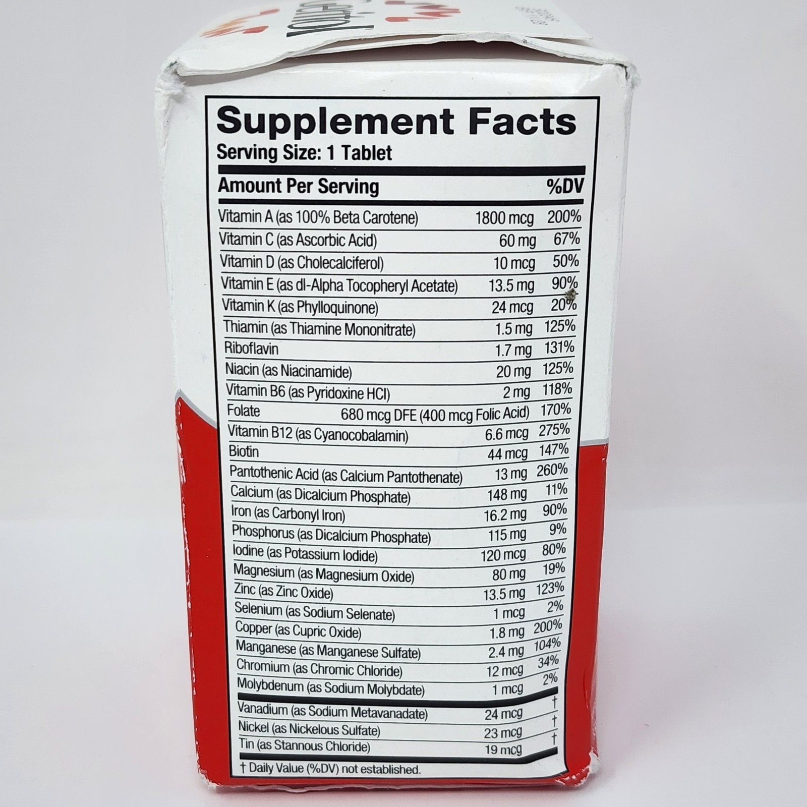 Geritol Multivitamin Multimineral Nutrition Support, 100 Tablets Exp 08/2028