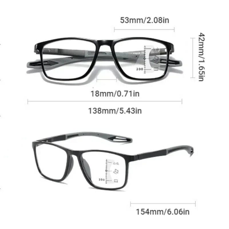 Multifocal Progressive Glass Transition Photochromic Varifocal Reading Anti-blue