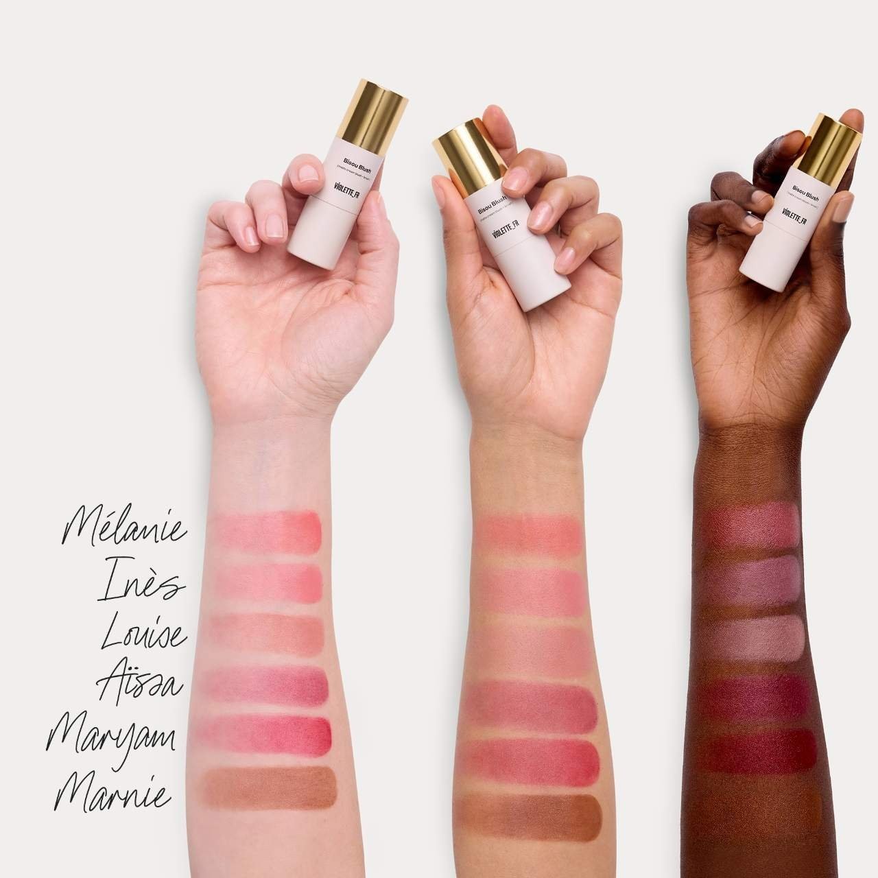 NIB 100% Authentic VIOLETTE_FR Marbled Cream Blush Stick,0.25oz,6 colors