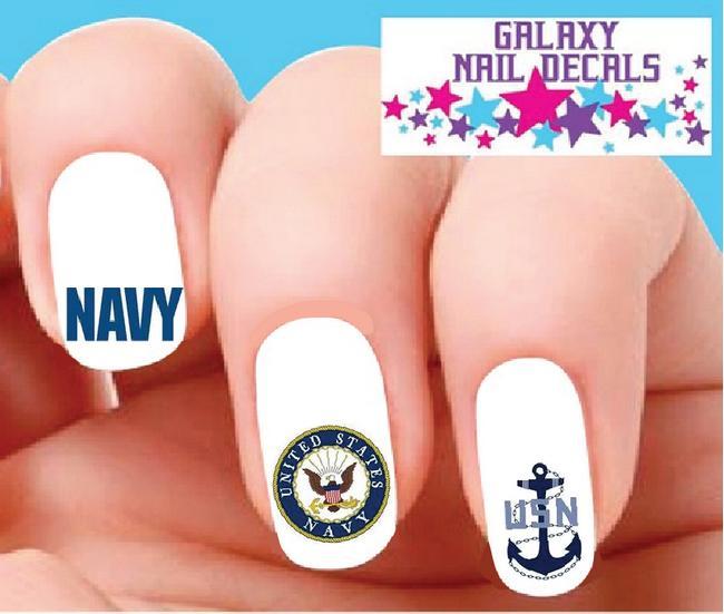 Waterslide Nail Decals – Set of 20 USN United States Navy Assorted