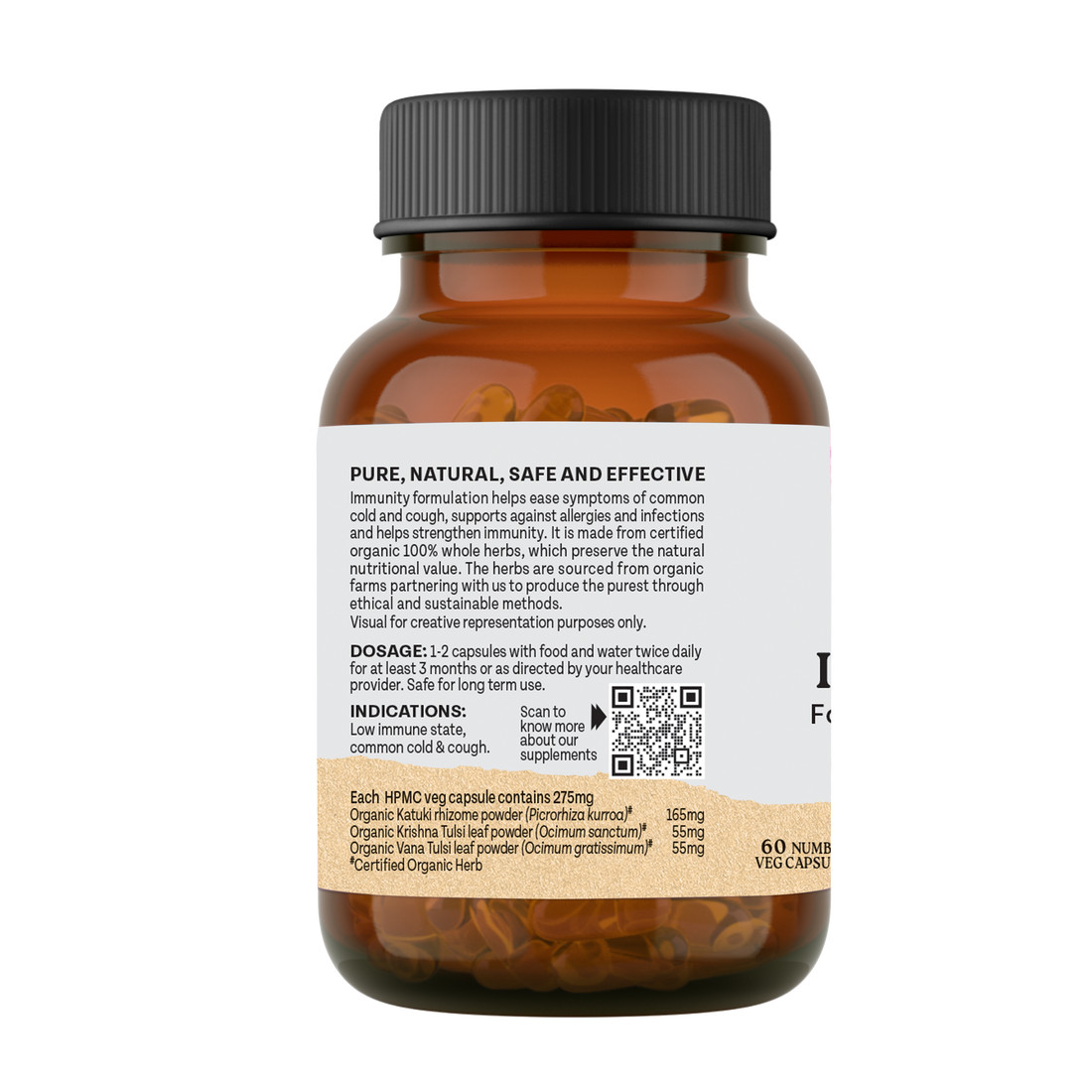 Organic India Immunity Capsules | Herbal Wellness Formula Daily Care | 100g Pack