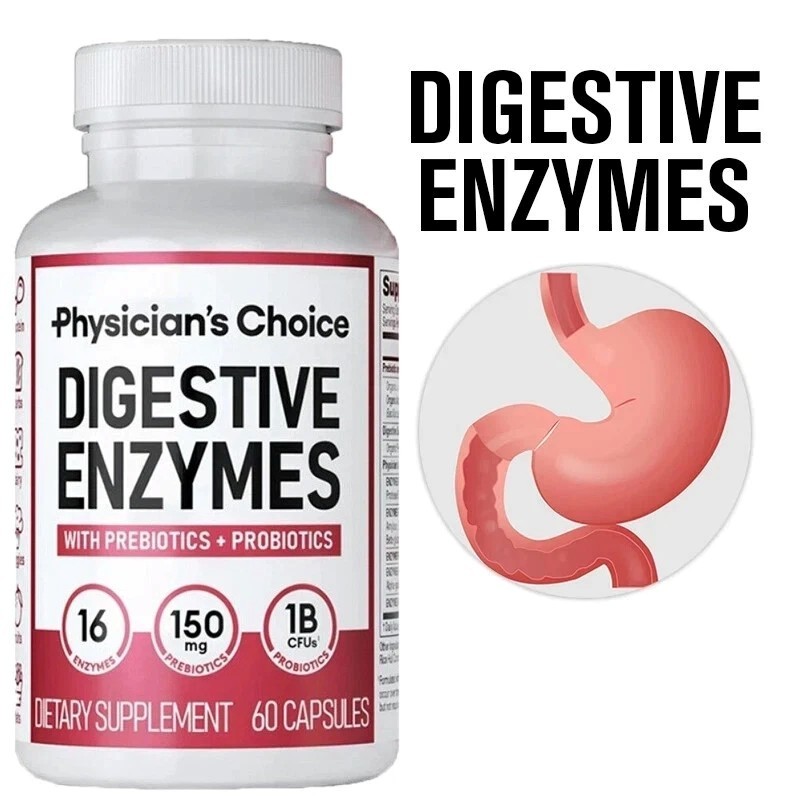 Physician’s Choice Digestive Enzymes – Multi – Enzyme Formula with Organic Prebi