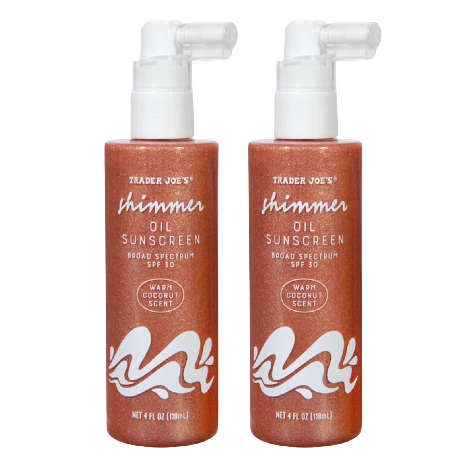 Trader Joe’s Shimmer Oil Sunscreen SPF 30 Broad Spectrum 4 fl oz (Pack Of 2)