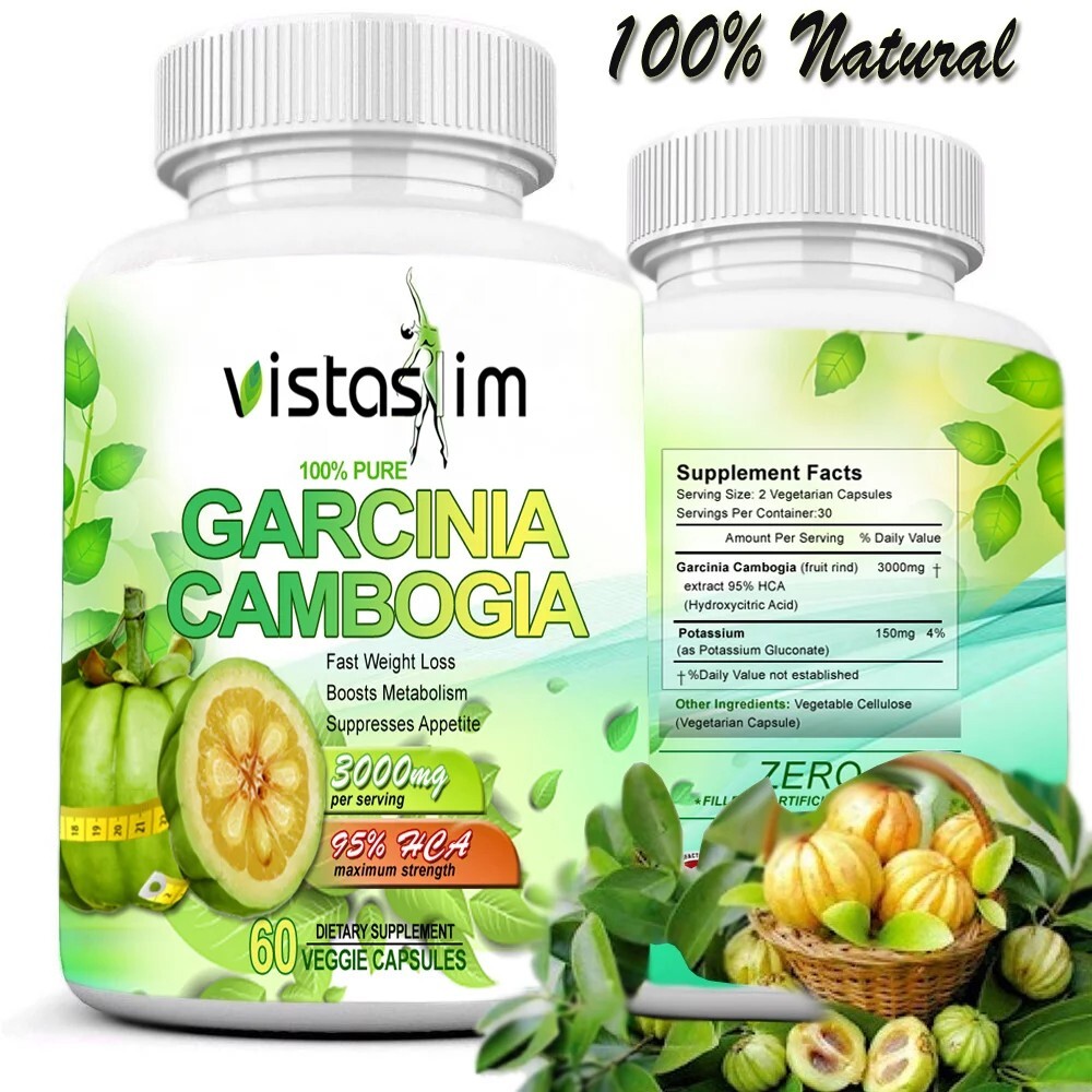 GARCINIA CAMBOGIA HCA 95% 3000mg Daily Weight Loss Diet (1-Month Support)