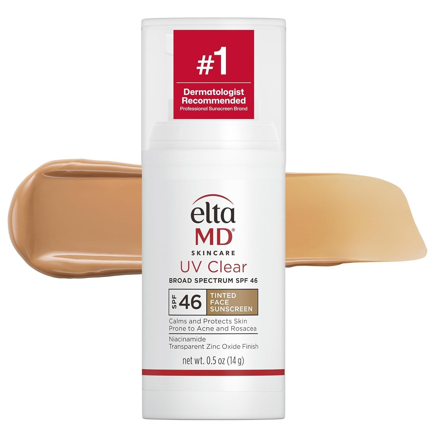 SPF 46 Oil- Free Tinted Moisturizer with Zinc Oxide, Dermatologist Recommended