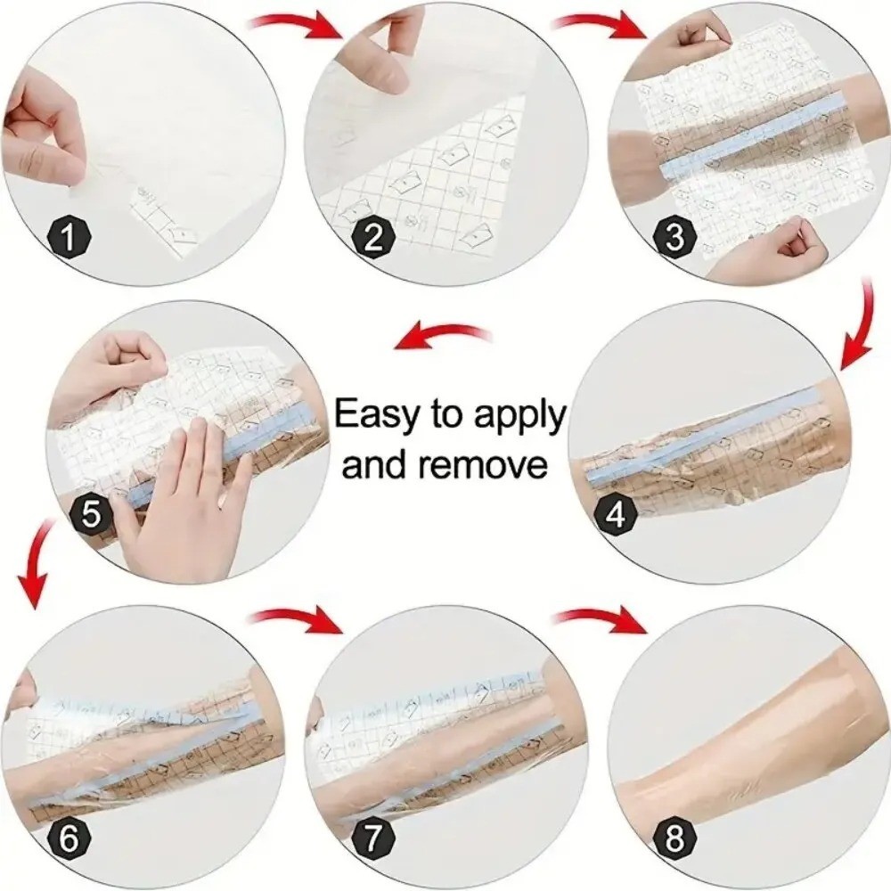 50 Pieces Transparent Stretch Adhesive Bandage Large Waterproof Transparent Film