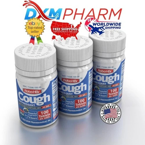 3 PACK RoboTabs Cough Suppressant Dextromethorphan 30mg 100 Tablets