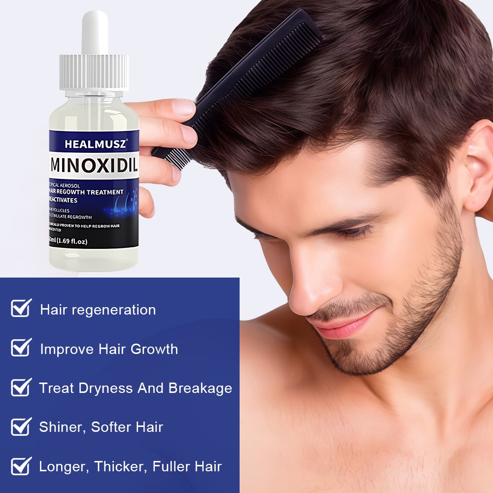 Minoxidil 5% Extra Strength Men 2 Month Supply Hair Regrowth Solution 2 Bottles