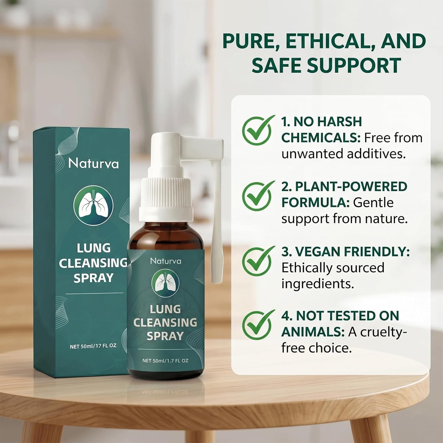 Naturva Lung Cleansing Spray,Calendula Leaf Extract (Pack of 2), 2pcs