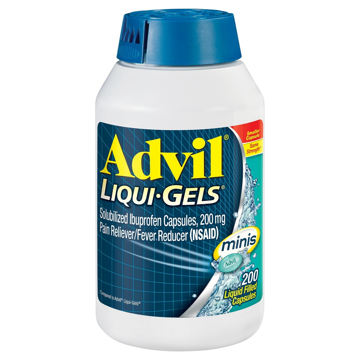 ADVIL * MINIS * 200 LIQUI-GELS CAPSULES 200 MG IBUPROFEN (NSAID) EXP 10/2025 +