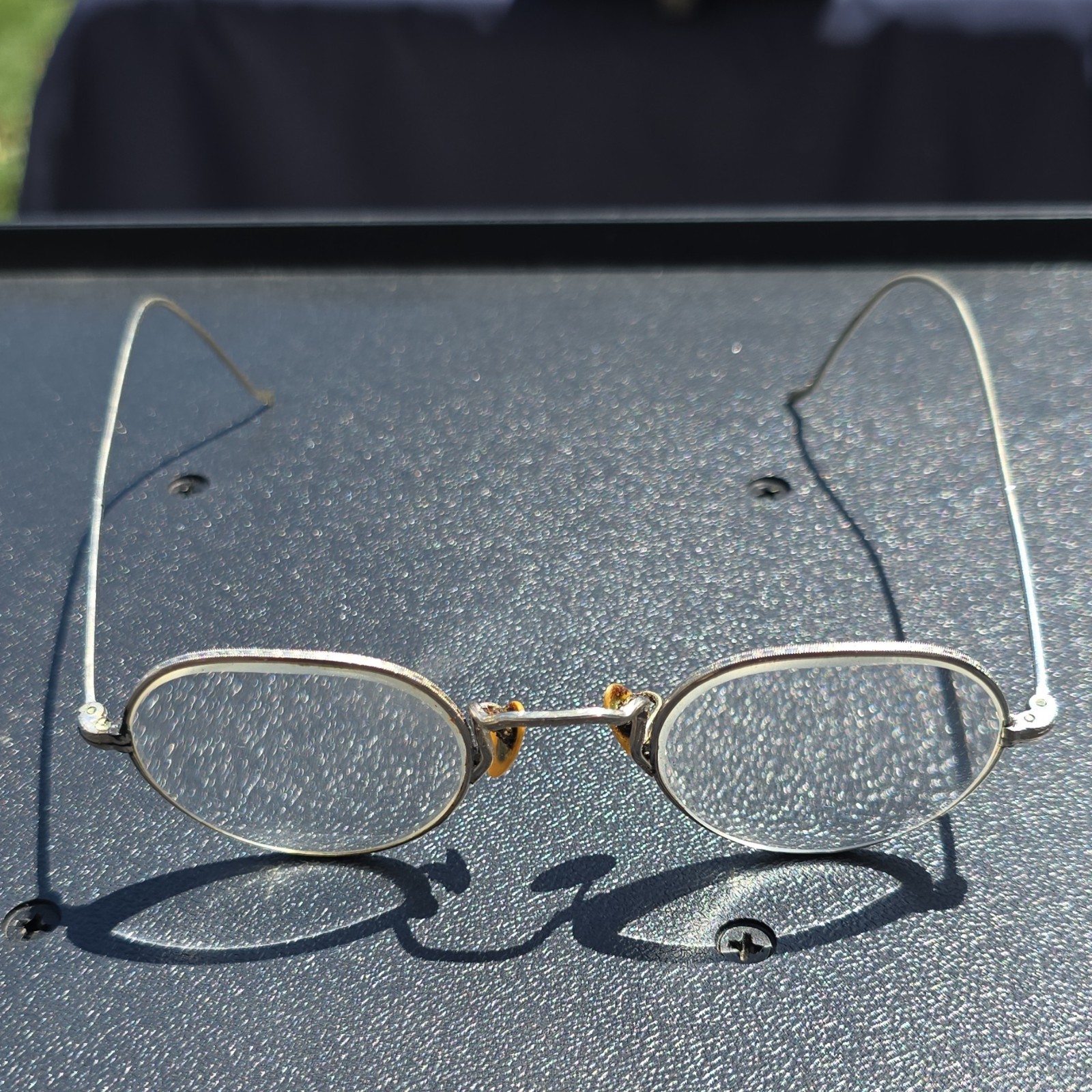 Silver Metal Round Full Rim Eyeglasses Frames, Solid, Unisex Adults