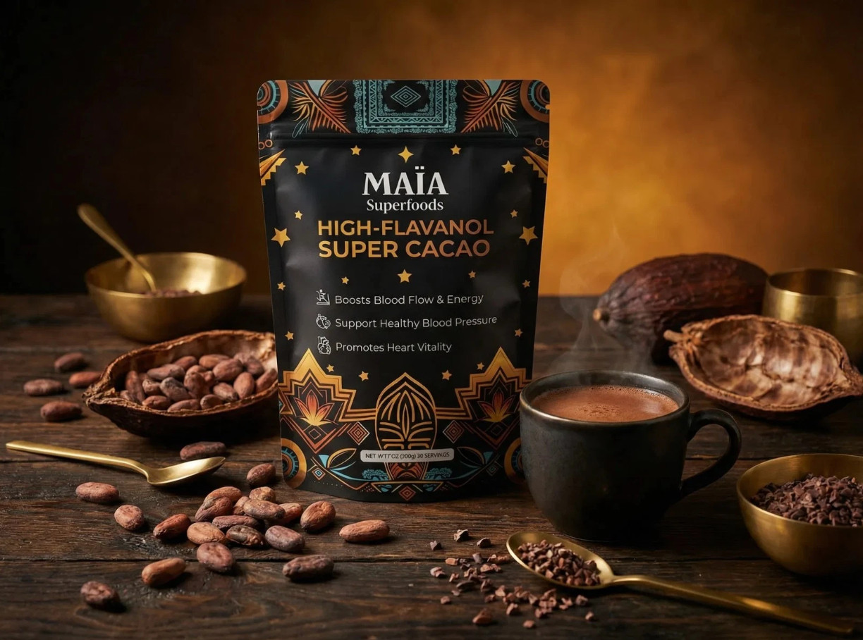 Maia Superfoods – High Flavanol Super Cacao, 7oz (200g) 30 servings