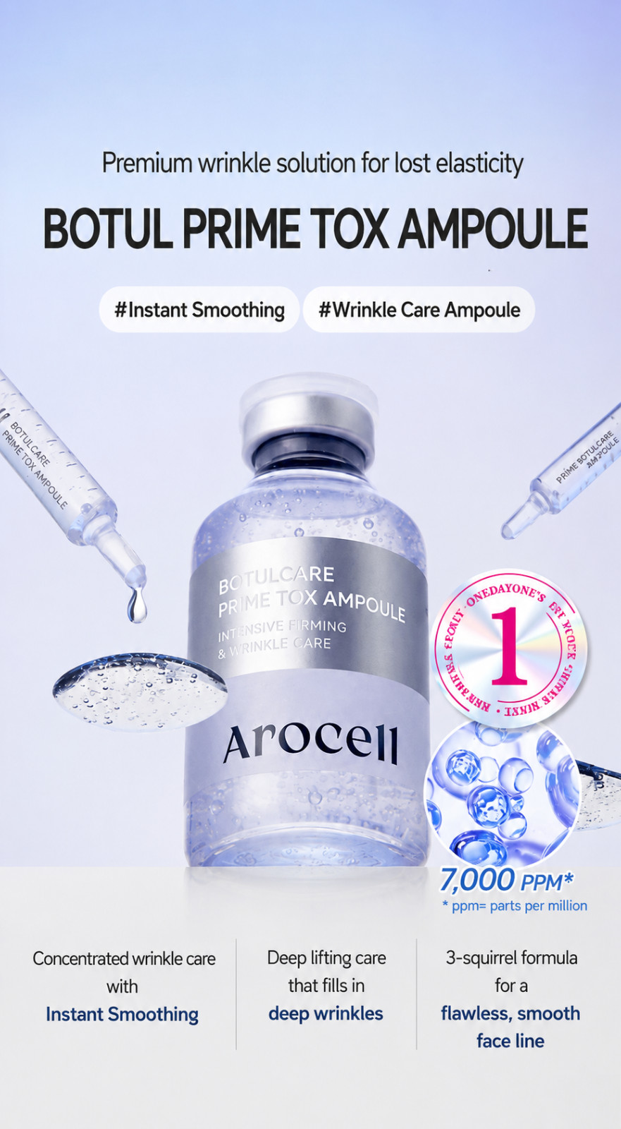 Arocell Botulcare Primetox Ampoule Set + 2 Botul Mask Free