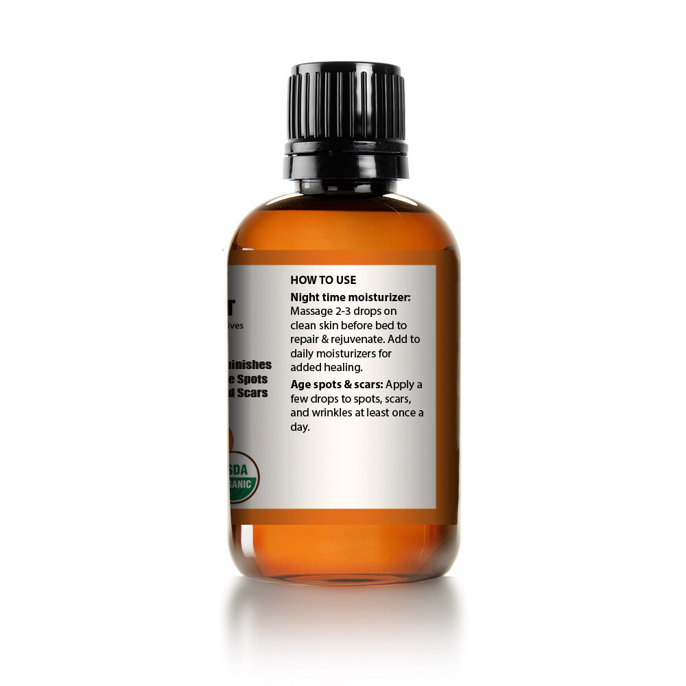 USDA Certified Organic Rosehip Oil 100% Pure Rose Hip Seed Oil Cold Pressed