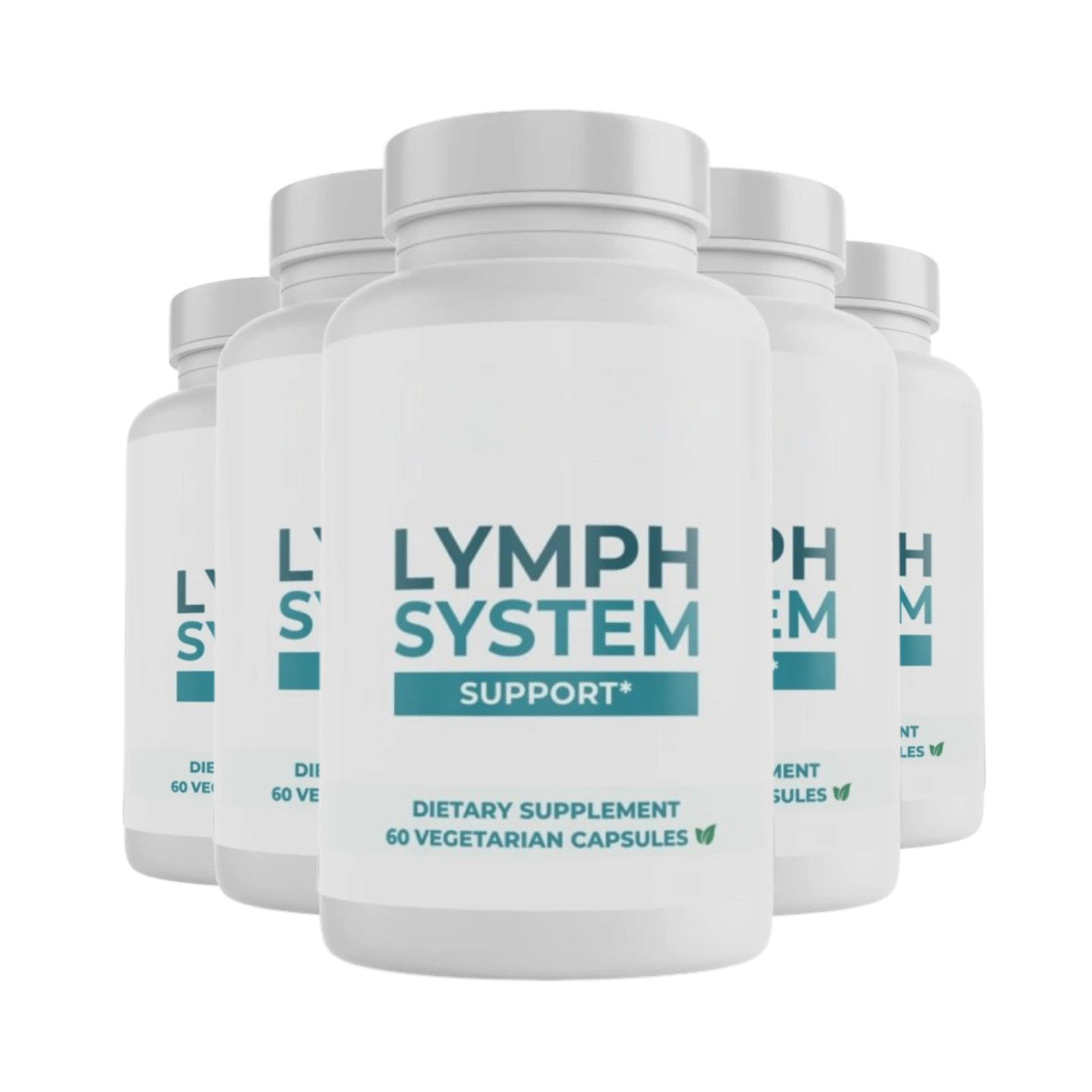 5-Pack Lymph System Support Capsules, Supports Healthy Lymph Support-300 Capsule