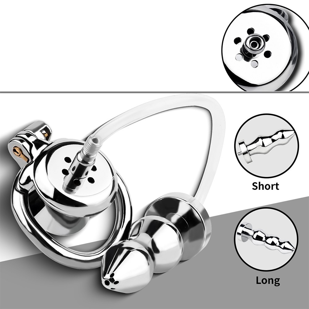Inverted Penis Cage Chastity Device Set Stainless Steel Sissy Cage BDSM