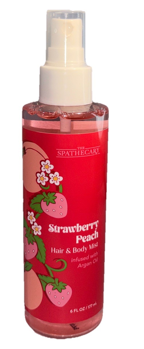 The SPATHECARY Strawberry Peach Hair & Body Mist 6oz Infused W Argan Oil-SHIP24H
