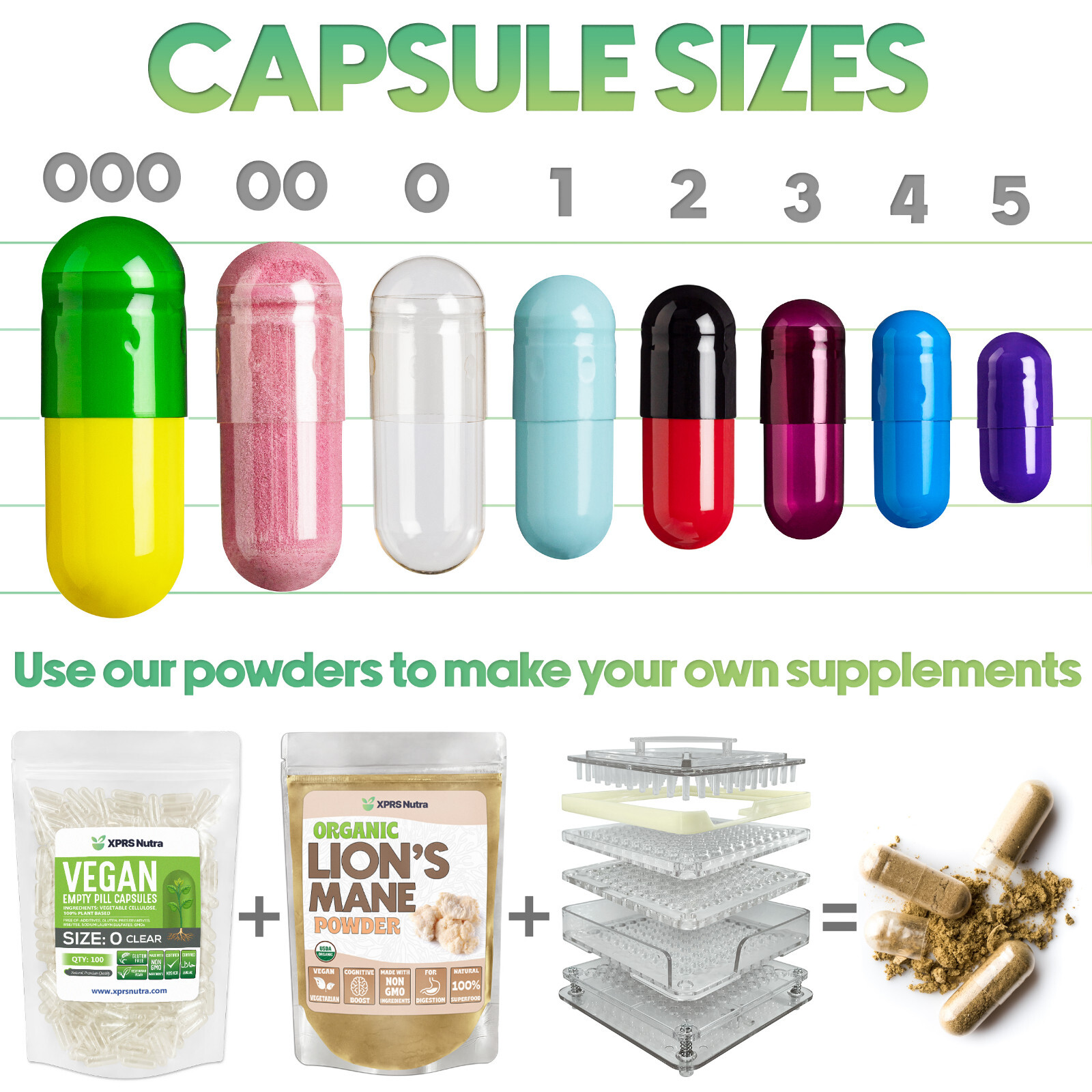 Size 1 Pink Empty Vegan Capsules Vegetarian Veggie Kosher Veg Caps DIY Pills