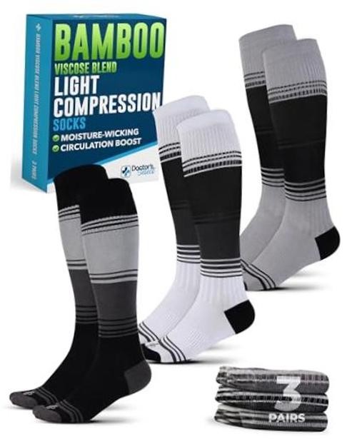 Bamboo Viscose Light Compression Socks for Medium Stripes Set A – 3 Pairs