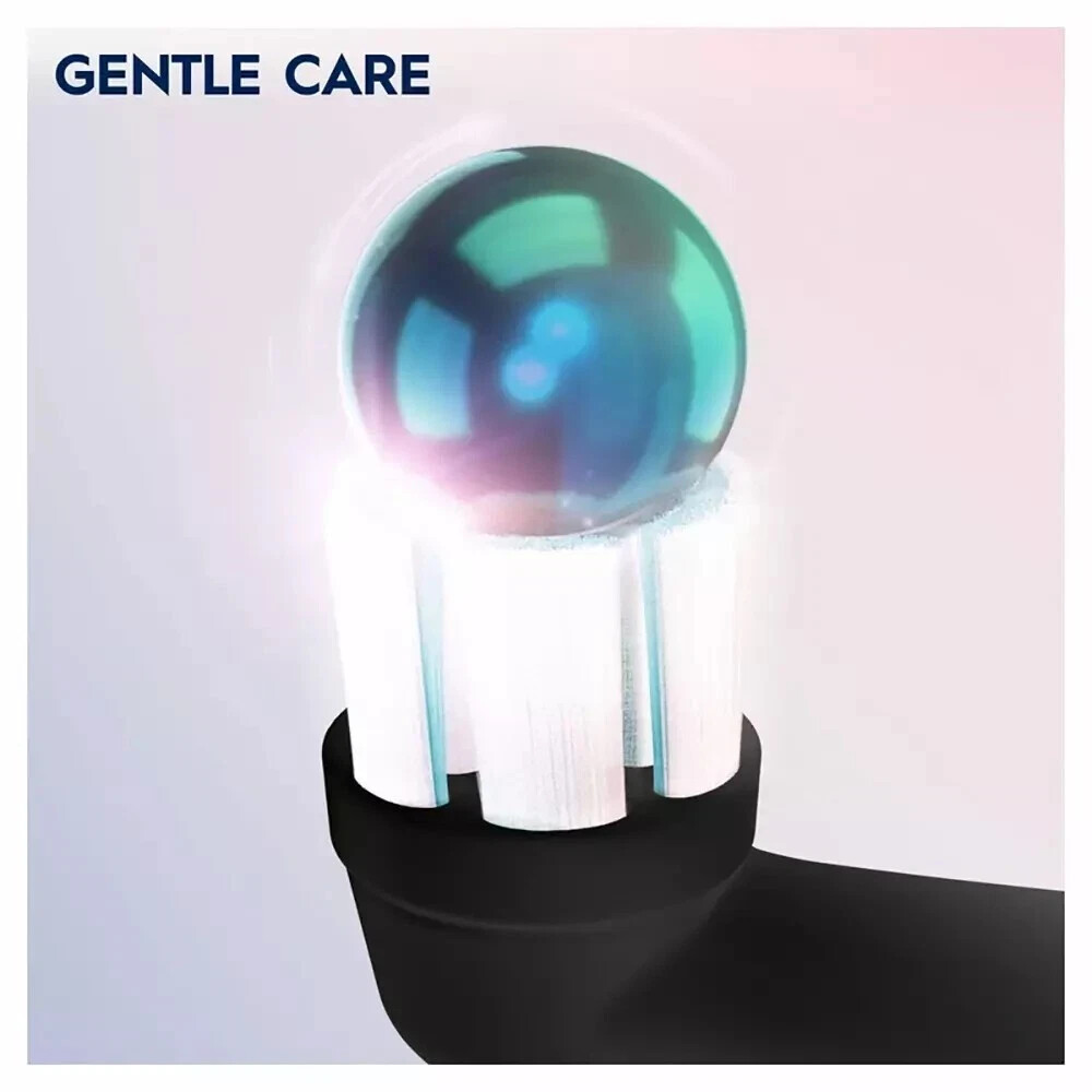 Oral-B iO Gentle Care Replacement Brush Heads, BLACK, 4 Heads