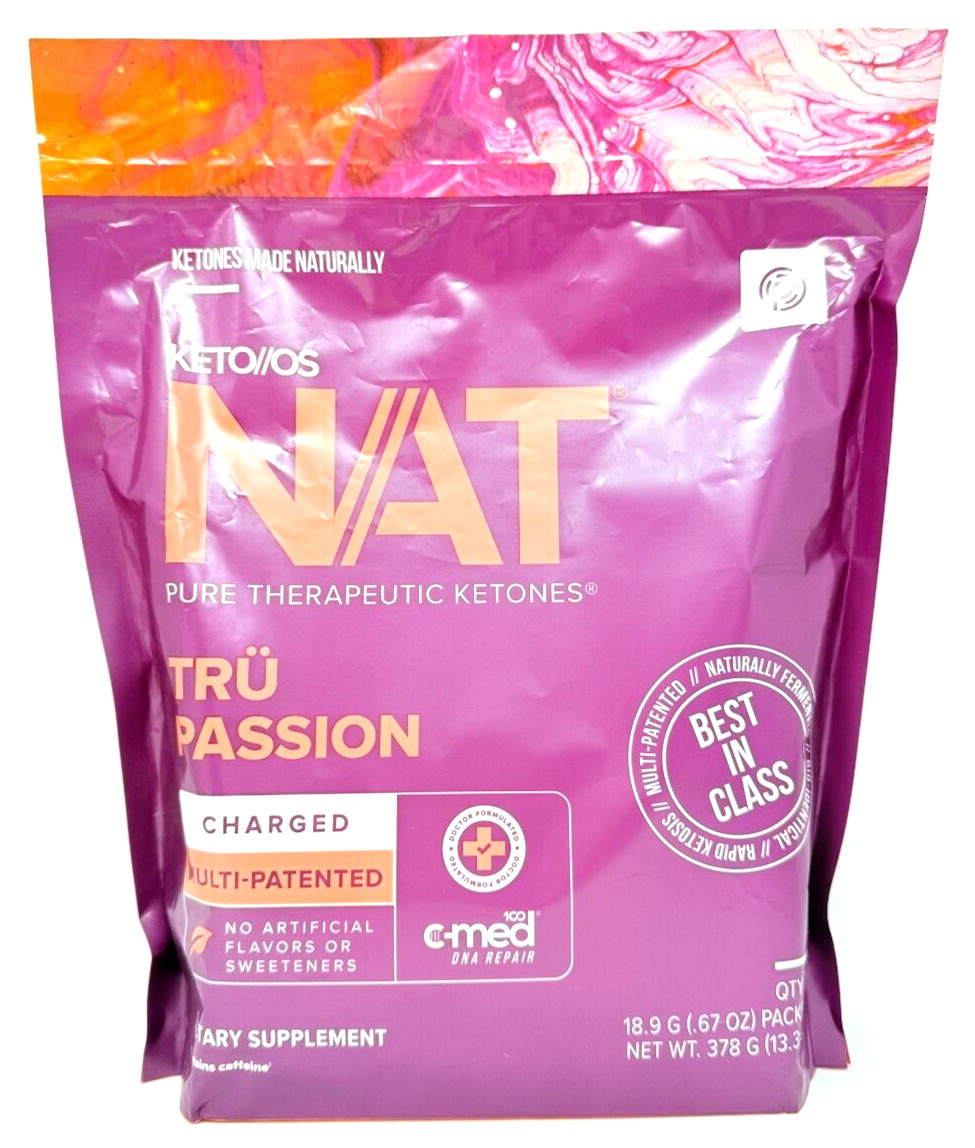 BB: 5/2026 Pruvit Keto OS NAT Ketones – Charged – TRU PASSION – 20 Packets NEW