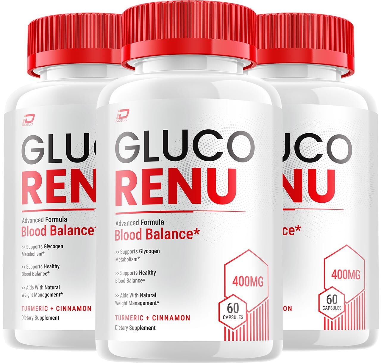 ( 3 Pack) Gluco Renu Capsules – GlucoRenu Pills Advanced Supplement, All Natural