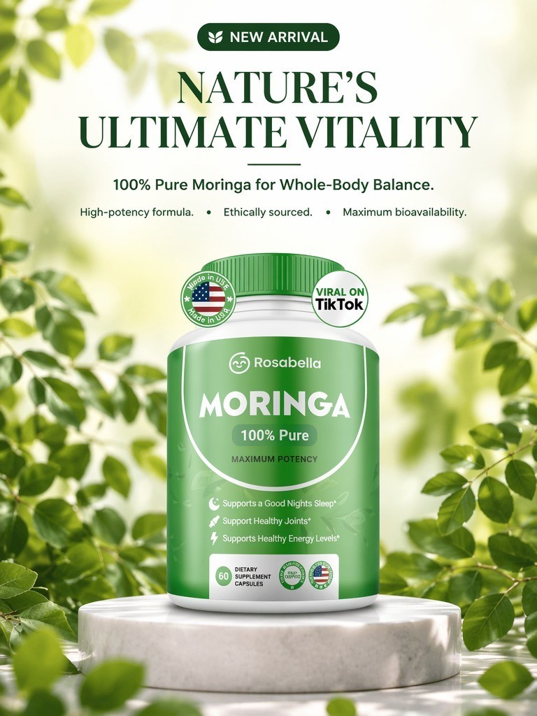 Moringa Powder Capsules Pure Nutrient-Rich Moringa Powder A Natural Green