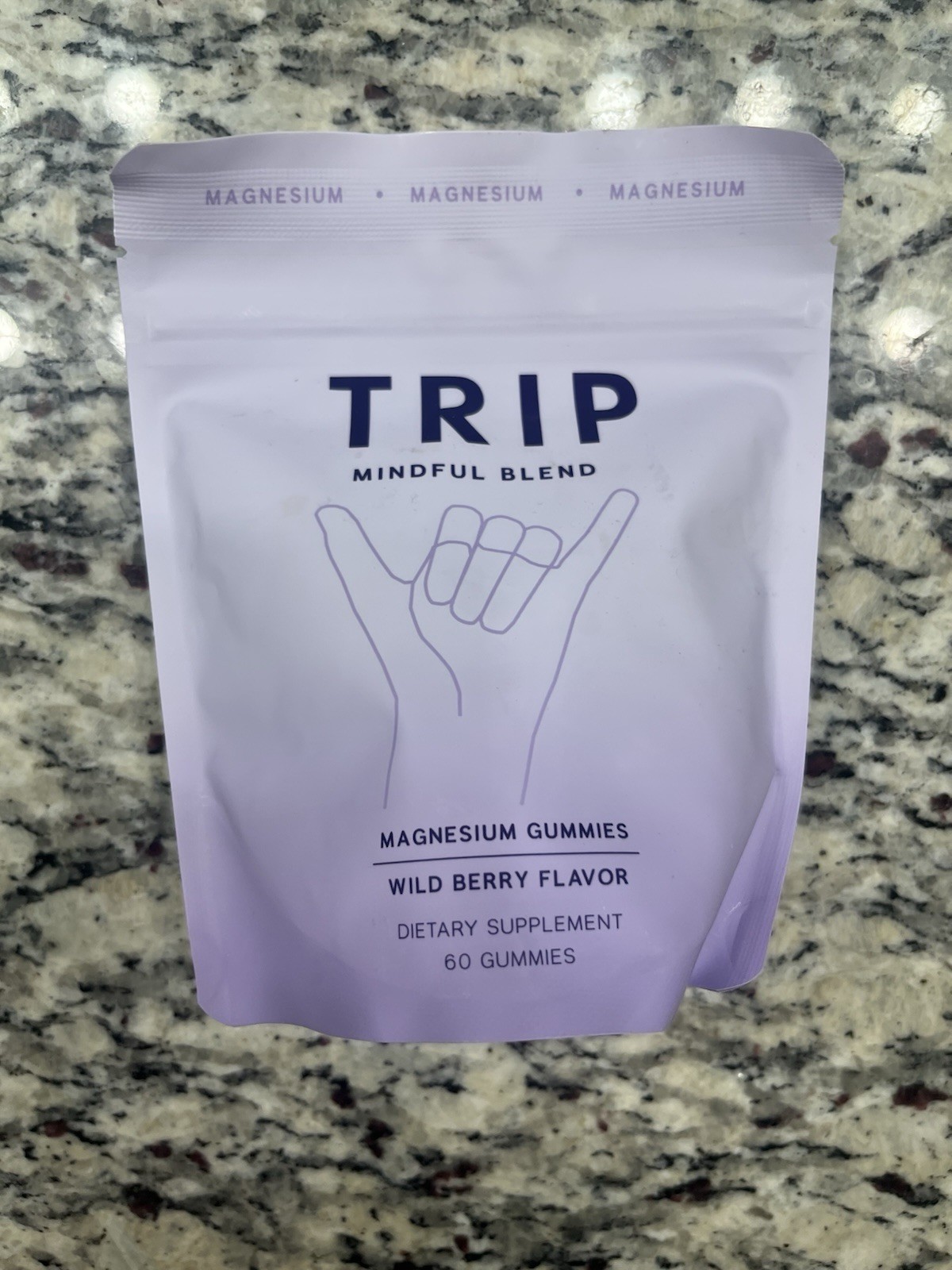 Trip Mindful Blend Magnesium Gummies Wild Berry 60 count exp: 12/26
