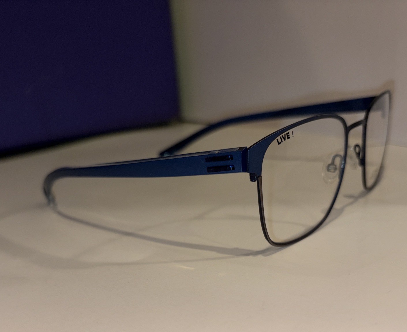 DILEM FRANCE Z8555A 3HLC02A New Authentic Eyeglass frame – Navy – Metal- 54 Eye