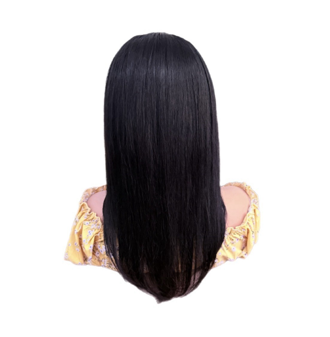 Black Long Straight Headband Wig Hairpiece for Women, Synthetic One Size