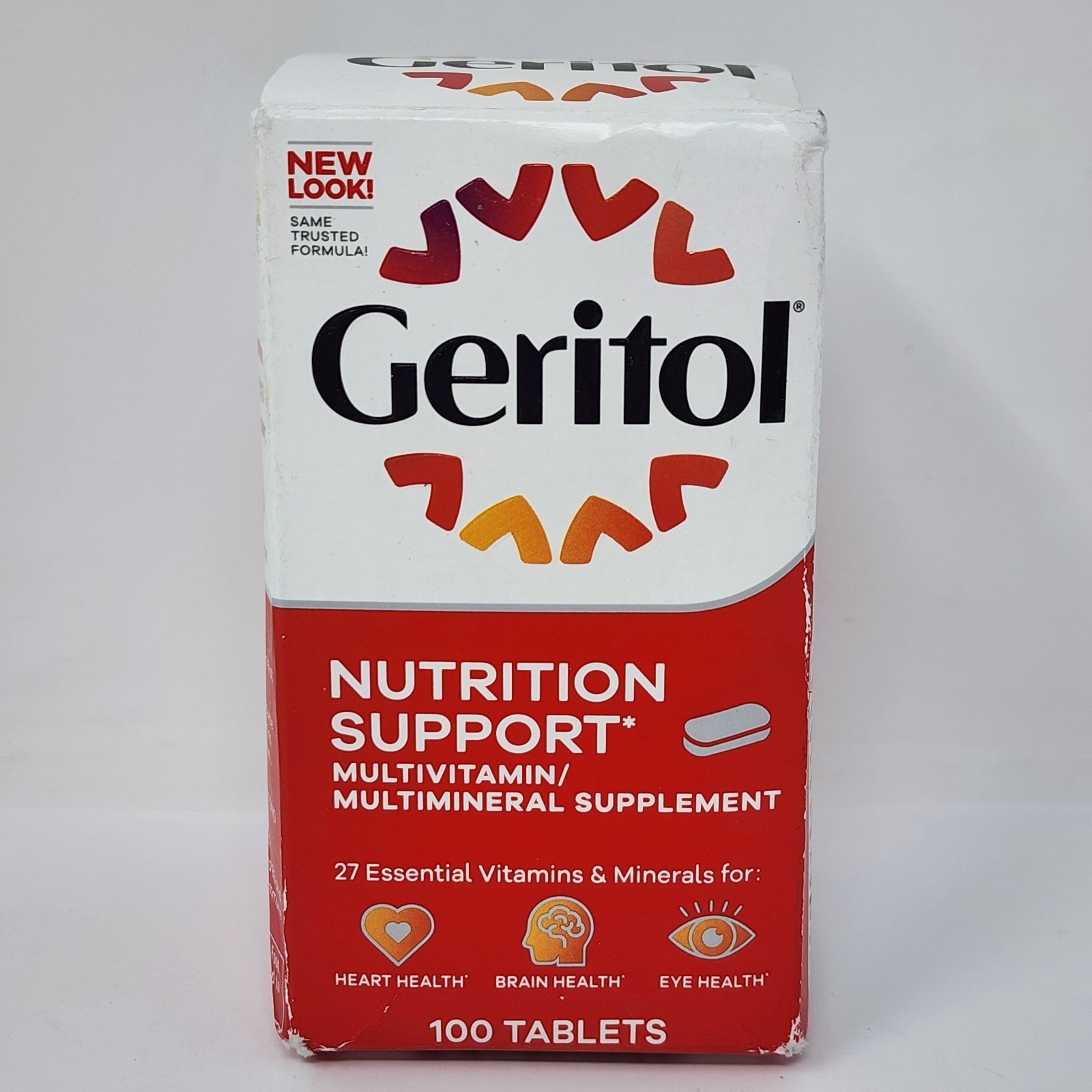 Geritol Multivitamin Multimineral Nutrition Support, 100 Tablets Exp 08/2028
