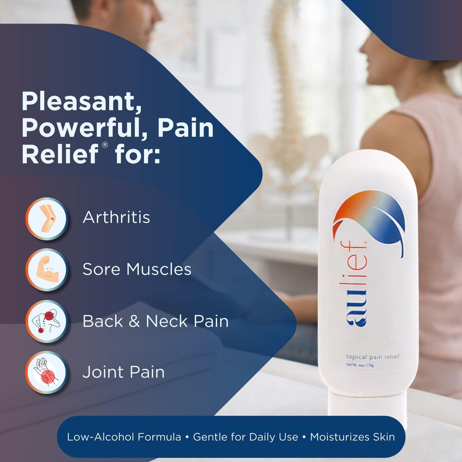 China-Gel Aulief Pain Relief Cream Arthritis 6 Ounce (Pack of 1), Mint Green