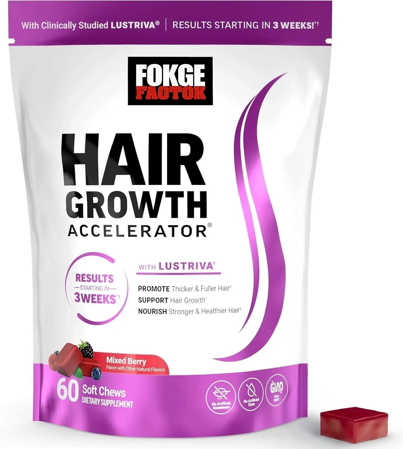 Biotin Hair Growth Accelerator 60 Soft Chews Hair Growth Stronger Vitamin