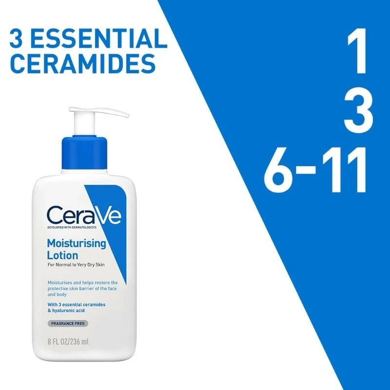 CeraVe Daily Moisturizing Lotion with Hyaluronic Acid For Dry Skin 236ml