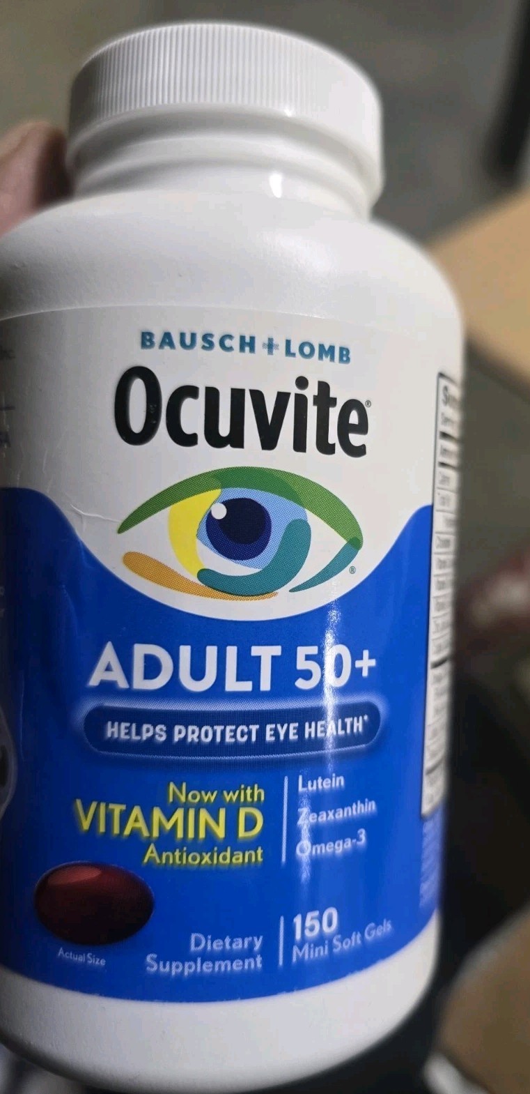 Bausch + Lomb Ocuvite Adult 50+ Eye Vitamin & Mineral 150 X 2 = 300 Softgels
