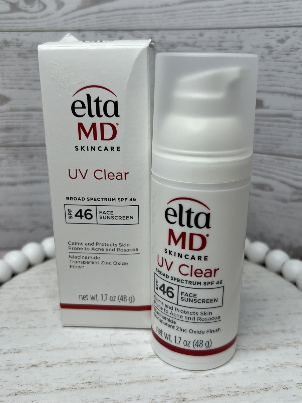 EltaMD Broad-Spectrum SPF 46 Facial Sunscreen, Niacinamide, Transparent Ex. 2/28
