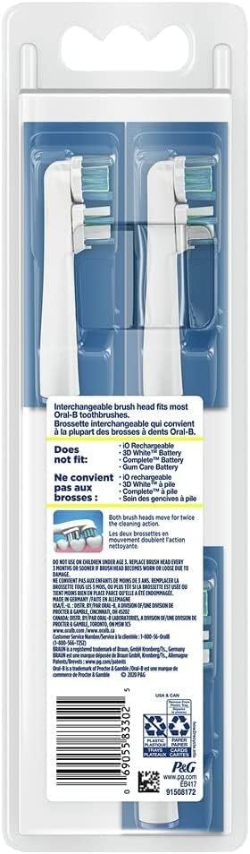 3 pairs of 3 countOral-B Dual Clean Electric Toothbrush Replacement Brush Heads,
