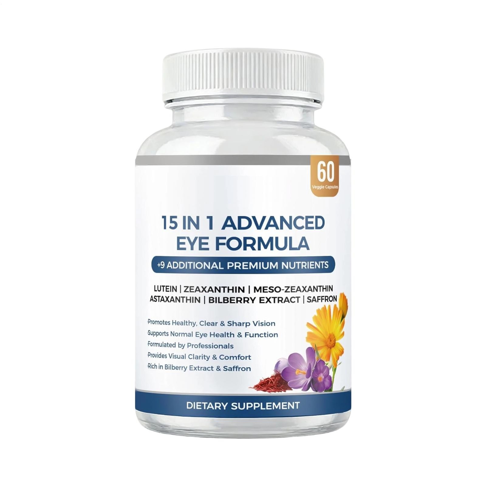Eye Formula, 15 in 1 Advanced Formula with All 3 Carotenoi
