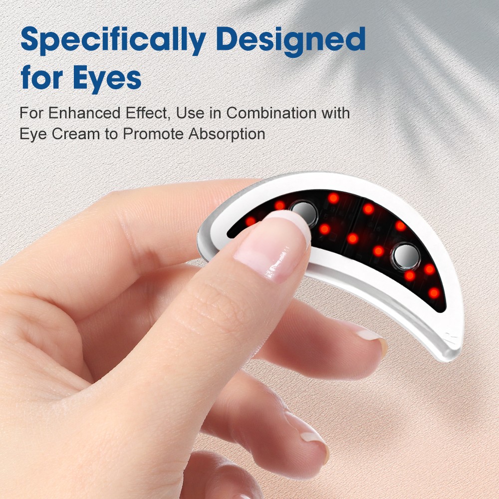 Red Light Under Eye Therapy Massager Microcurrent Eye Care Dark Circles Removal