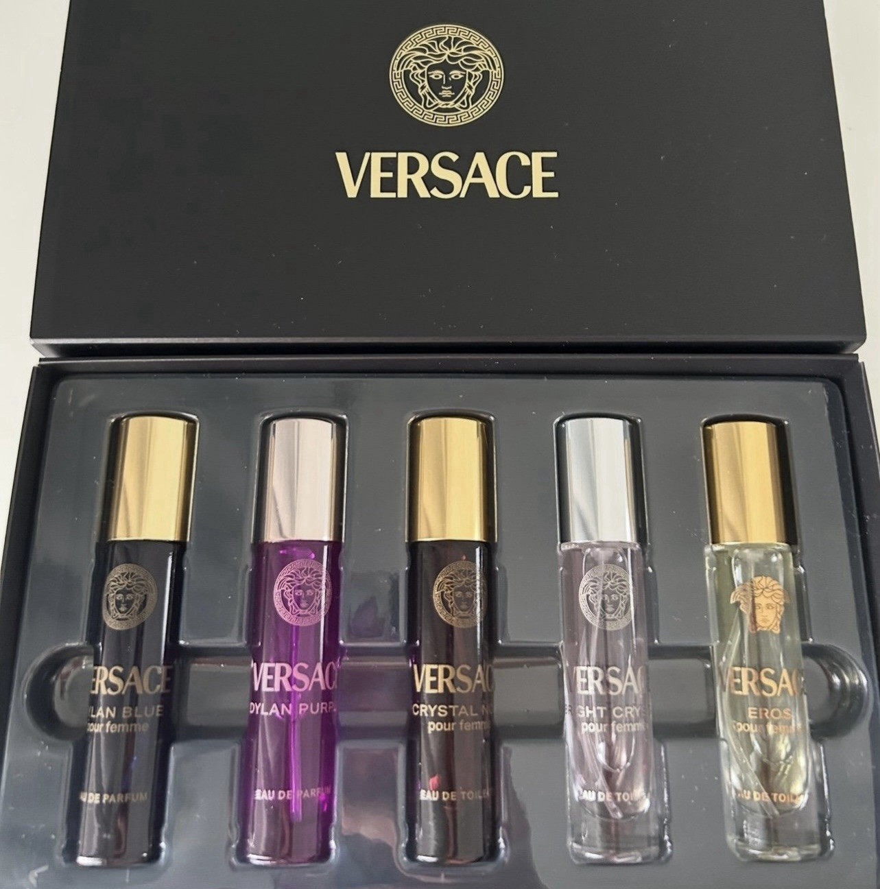 Versace Fragrance Set Eros Bright Crystal Dylan Purple Dylan Blue Crystal Noir