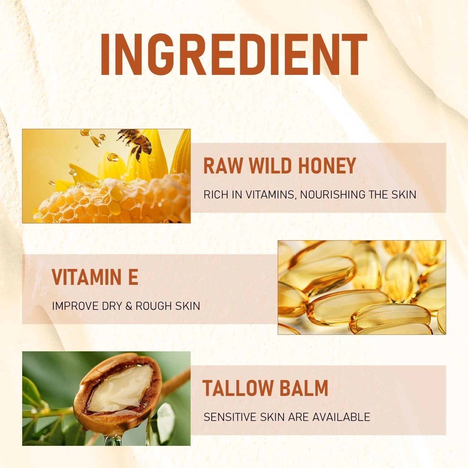 2 Pack Tallow and Honey Balm, Premium Beef Tallow and Wild Honey,Balm for Skin